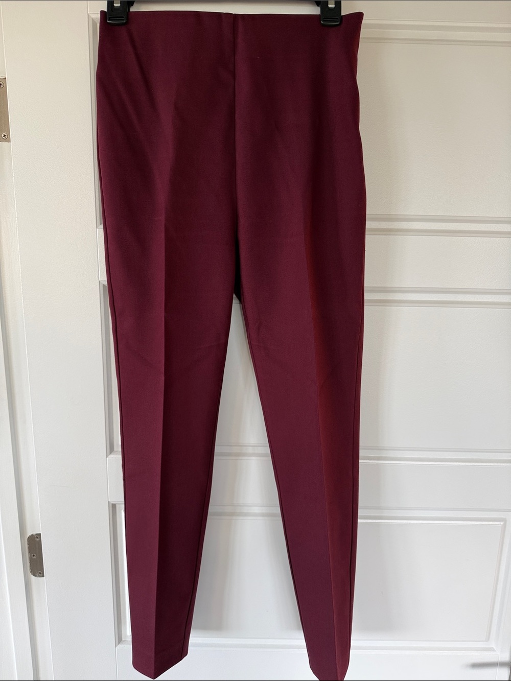 LOFT Tailored Burgundy Ponte Pants